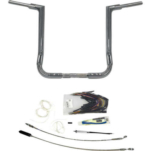 PartzBiz HD: 4415969-FBI Fat Baggers Chrome 1-1/2 EZ Install Flat Top Handlebar 16" Harley FLH 08-13 PartzBiz HD: 4415969-FBI Fat Baggers Chrome 1-1/2 EZ Install Flat Top Handlebar 16" Harley FLH 08-13