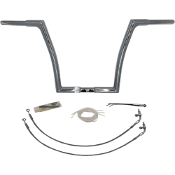 PartzBiz HD FBI-709314 - FBI Fat Baggers Chrome 1-1/4" EZ Install Flat Top 14" Handlebar Harley FLTR 15-20 PartzBiz HD FBI-709314 - FBI Fat Baggers Chrome 1-1/4" EZ Install Flat Top 14" Handlebar Harley FLTR 15-20