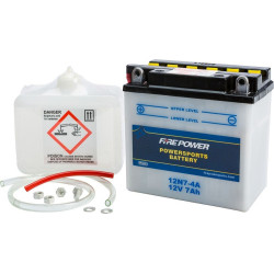 PartzBiz HD WP490-2098 - Firepower Yuasa Battery w/ Acid 12N7-4A 12V YUAM2274A Rep OE 63731-99 66006-69 PartzBiz HD WP490-2098 - Firepower Yuasa Battery w/ Acid 12N7-4A 12V YUAM2274A Rep OE 63731-99 66006-69