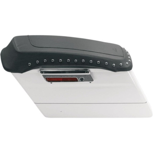 PartzBiz HD: 4415589-Mustang Vinyl Saddlebag Lid Covers w/ Chrome Studs Harley FLH/T 93-13 | 77605 PartzBiz HD: 4415589-Mustang Vinyl Saddlebag Lid Covers w/ Chrome Studs Harley FLH/T 93-13 | 77605