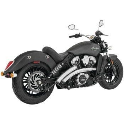 PartzBiz HD: 4415558-Freedom Performance Chrome Exhaust Radical Radius Crossover w/ Star Tips Indian PartzBiz HD: 4415558-Freedom Performance Chrome Exhaust Radical Radius Crossover w/ Star Tips Indian