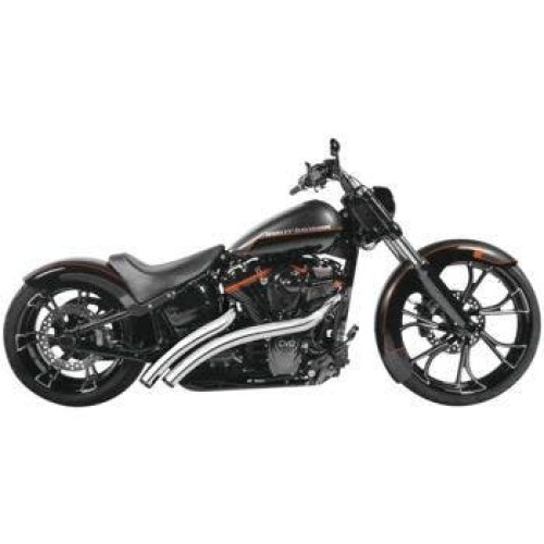 PartzBiz HD: 4415562-Freedom Performance Chrome Exhaust Radical Radius Crossover w/ Star Tips Softail PartzBiz HD: 4415562-Freedom Performance Chrome Exhaust Radical Radius Crossover w/ Star Tips Softail