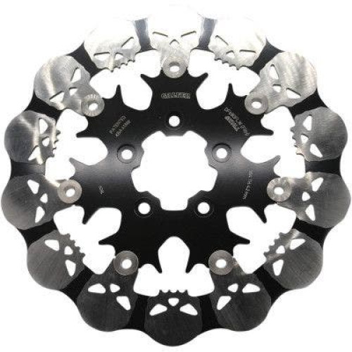 PartzBiz HD: 4415433-Galfer DF681FRH Skull Rear Brake Rotor Floating Harley Softail Dyna XL 2000-Up 1710-3762 17103762 davidson softail dyna fxd xl sportster best for upgrade Replacement Custom Stainless Motorcycle 5 bolt 
