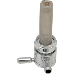 PartzBiz HD DS07050022 - Golan Chrome 76-312S-CS Click-Slick 22mm Straight Facing Fuel Petcock สำหรับฮาร์เลย์ | 76-312S-CS