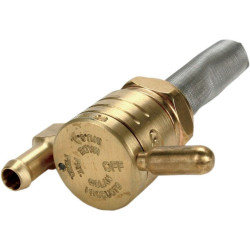 PartzBiz HD DS07050062 - Golan Raw Brass 76-312D-BS Click-Slick 22mm Downward Vertical Facing Petcock | 76-312D-BS