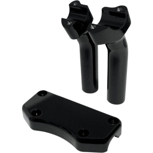 PartzBiz HD: 4415283-Drag Black 5.5" Tall 1.5" Pullback Forged Aluminum Risers W/ 1" Clamp Harley | Drag Specialties PartzBiz HD: 4415283-Drag Black 5.5" Tall 1.5" Pullback Forged Aluminum Risers W/ 1" Clamp Harley | Drag Specialties