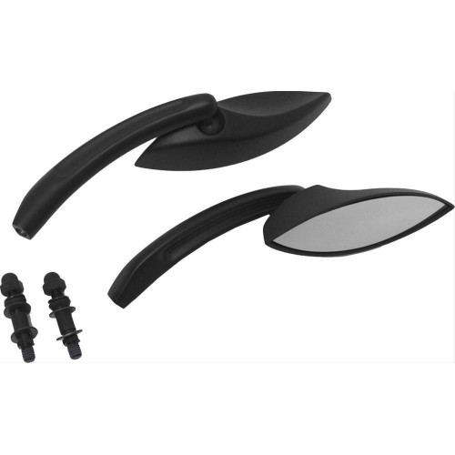 PartzBiz HD: 4415246-HardDrive Black Eliptical Style Head Custom Mirrors Pair Harley Metric | 18-223