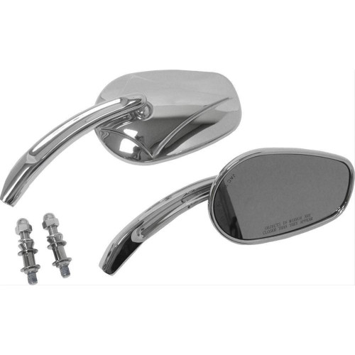 PartzBiz HD: 4415212-HardDrive Chrome Arrow Head กระจกแต่งแบบคัสตอมคู่ Harley และ Metric Motorcycle PartzBiz HD: 4415212-HardDrive Chrome Arrow Head กระจกแต่งแบบคัสตอมคู่ Harley และ Metric Motorcycle