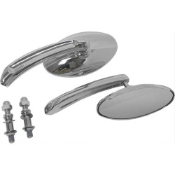 PartzBiz HD WP820-56010 - HardDrive Chrome Oval Style Head Custom Mirrors Pair Harley Metric Motorcycle | 18-242 PartzBiz HD WP820-56010 - HardDrive Chrome Oval Style Head Custom Mirrors Pair Harley Metric Motorcycle | 18-242