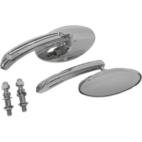 PartzBiz HD: 4415214-HardDrive Chrome Oval Style Head Custom Mirrors คู่ Harley Metric Motorcycle | 18-242 PartzBiz HD: 4415214-HardDrive Chrome Oval Style Head Custom Mirrors คู่ Harley Metric Motorcycle | 18-242