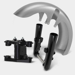 PartzBiz HD HHI-49FL-WT - Hawg Halters 21" 23" Road Hawg Fat Wide Front Tire Package Kit Harley 14up