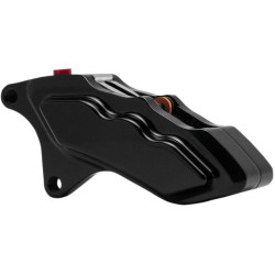 PartzBiz HD HHI-LHSAB6001 - HHI Hawg Halters 6 Piston Black Left Side Caliper Harley Big Twin 11.5 00-16 | LHSAB6001