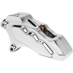 PartzBiz HD HHI-LHDGCC6013 - Hawg Halters HHI Chrome 6-Piston Front Brake Caliper 13" Rotors Dyna FXD 06-17 1701-0657 17010657 LHDGCC6013 slim low rider harlkey davidson switchback glide super wide best for perofrmance upgrade parts