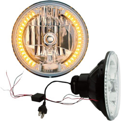 PartzBiz HD DS20012223 - Headwinds Chrome 7" Headlamp Headlight w/ LED Snake Eye Turn Signals H4 Harley PartzBiz HD DS20012223 - Headwinds Chrome 7" Headlamp Headlight w/ LED Snake Eye Turn Signals H4 Harley