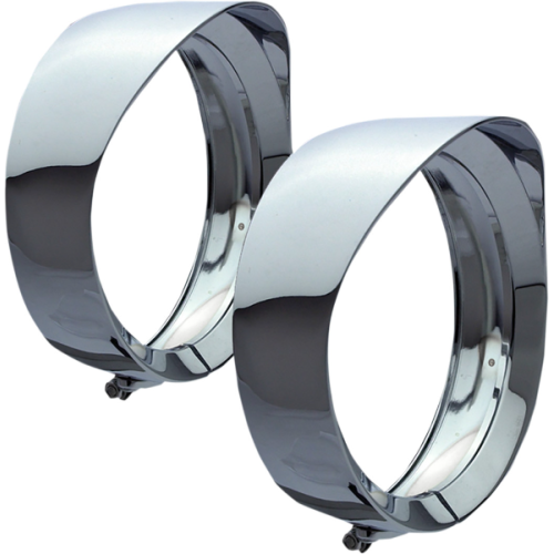 PartzBiz HD: 4415091-Headwinds Chrome Mariah 4.5" Spot Light Trim Ring Harley & Custom Chopper
