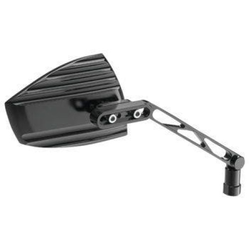 PartzBiz HD: 4414885-Highsider Black Out Wave Mirrors Adjustable CNC M10 Universal PartzBiz HD: 4414885-Highsider Black Out Wave Mirrors Adjustable CNC M10 Universal