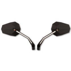PartzBiz HD DS06401624 - Highsider Black Stealth X-4 Turn Signal & Running Light Mirror CNC Universal PartzBiz HD DS06401624 - Highsider Black Stealth X-4 Turn Signal & Running Light Mirror CNC Universal