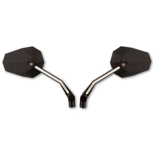 PartzBiz HD: 4414855-Highsider Black Stealth X-4 ไฟเลี้ยวและกระจกไฟวิ่ง CNC Universal