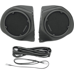 PartzBiz HD DS44050229 - Hogtunes RR-SPKR-POD พ็อดลำโพงด้านหลัง 98-13 Harley w/ Radio & King Tour Boxes Touring FLH 160W Stereo Radio Sound System Upgrade Replacement Kit 5.25 5-1/4” Coaxial Woofer Tweeter