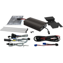 PartzBiz HD DS44050521 - Hogtunes Wild Boar 300 วัตต์ 2 Channel Amp & ชุดติดตั้ง 14-19 Harley Touring เครื่องขยายเสียงระบบเสียงอัพเกรด 4405-0521 44050521