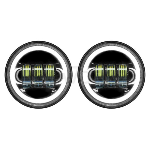 PartzBiz HD: 4414707-Hogworkz Blackout 7" LED HaloMaker Headlight with Auxiliary Halo Passing Lamps PartzBiz HD: 4414707-Hogworkz Blackout 7" LED HaloMaker Headlight with Auxiliary Halo Passing Lamps