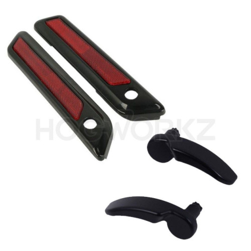 PartzBiz HD: 4414714-Hogworkz Blackout Saddlebag Lid Lever & Latch Hinge Cover สำหรับ Harley 14-18 | HW129140-HW157801 PartzBiz HD: 4414714-Hogworkz Blackout Saddlebag Lid Lever & Latch Hinge Cover สำหรับ Harley 14-18 | HW129140-HW157801