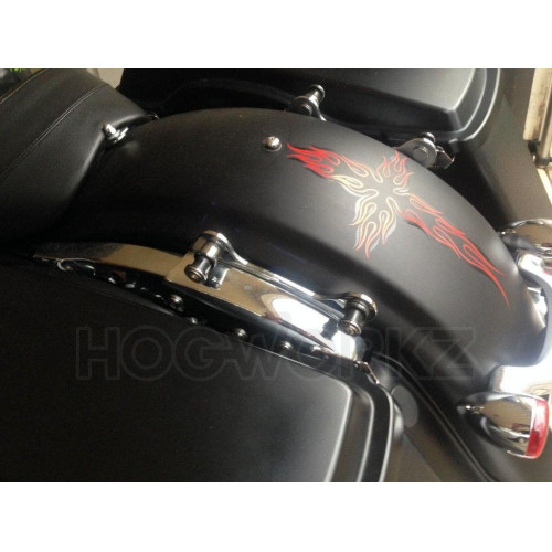 PartzBiz HD: 4414687-Hogworkz Chrome ที่ถอดออกได้ 4 จุด Tour Pak พนักพิง Docking ฮาร์ดแวร์ Harley 14-22 PartzBiz HD: 4414687-Hogworkz Chrome ที่ถอดออกได้ 4 จุด Tour Pak พนักพิง Docking ฮาร์ดแวร์ Harley 14-22