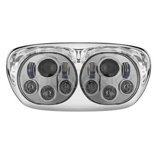 PartzBiz HD: 4414659-Hogworkz Harley Road Glide Dual 5 3/4" Chrome LED Daymaker Style Headlight PartzBiz HD: 4414659-Hogworkz Harley Road Glide Dual 5 3/4" Chrome LED Daymaker Style Headlight