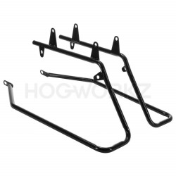 PartzBiz HD HW167225 - Hogworkz Stretched Saddlebag Conversion Kit w/ Black Brackets Harley Softail 18-Up 