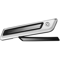PartzBiz HD DS35010969 - Accutronix Black Night Series Knurled Latch Cover Inserts for Harley Touring 14 - BLI14-KSN