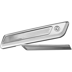 PartzBiz HD DS35010970 - Accutronix Chrome Speedball Latch Cover Inserts for Harley Touring Models 2014 - BLI14-SBC