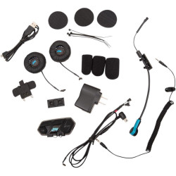 PartzBiz HD HSBT-04EL-UNV - J&M Elite BT-04 SeriesชุดหูฟังบลูทูธUniversal Motoหมวกกันน็อค 4-Way Intercom 4403-0129 44030129 218329 HSBT-04EL-UNVเมตริกHonda Yamaha Suzuki KAWASAKIที่ดีที่สุดสำหรับSena Cardo Scala Harley Bagger Touring Road Glide Electra Street Glide Custom Chopper Mo