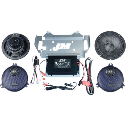PartzBiz HD: 4414408-J&M ROCKKER XXR XXR EXTREME 400w 2-Speaker Amp Install Kit Harley Touring 14-20 PartzBiz HD: 4414408-J&M ROCKKER XXR XXR EXTREME 400w 2-Speaker Amp Install Kit Harley Touring 14-20