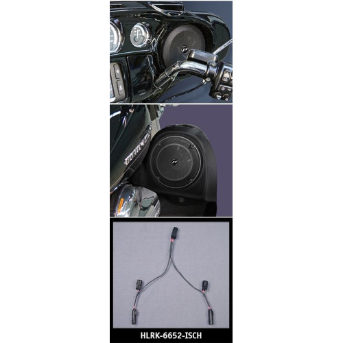 PartzBiz HD: 4414376-J&M ROKKER XT ชุดสายไฟลำโพงแฟริ่งบน-ล่าง In-Series สำหรับ 2014 Harley | HLRK-6652-ISCH