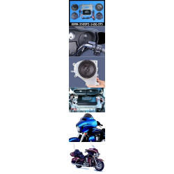 PartzBiz HD XXRK-350SP2-14SG-ST5 - J&M ROKKER XXR Stage 5 350w 2-Speaker Amplifier Install Kit 14-18 Harley FLHT/X