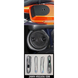 PartzBiz HD JAWH-HSGU06-SDB - J&M ชุดสายรัดลำโพงที่ฝากระเป๋าหรือด้านหลัง J&M 98-13 Harley JAWH-HSGU06-SDB