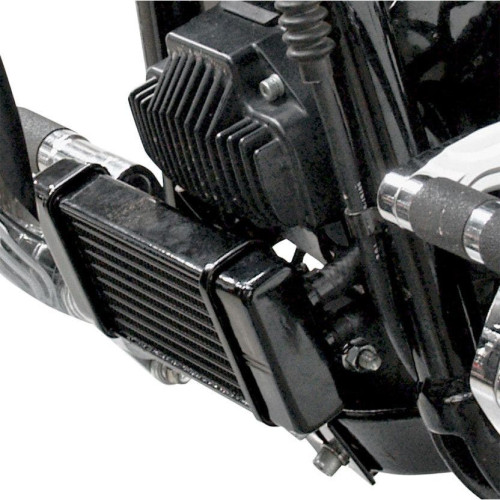 PartzBiz HD: 4414307-Jagg Black Horizonal Low Mount 10 Row Oil Cooler Kit Harley Dyna 91-16 | 750-2500 PartzBiz HD: 4414307-Jagg Black Horizonal Low Mount 10 Row Oil Cooler Kit Harley Dyna 91-16 | 750-2500