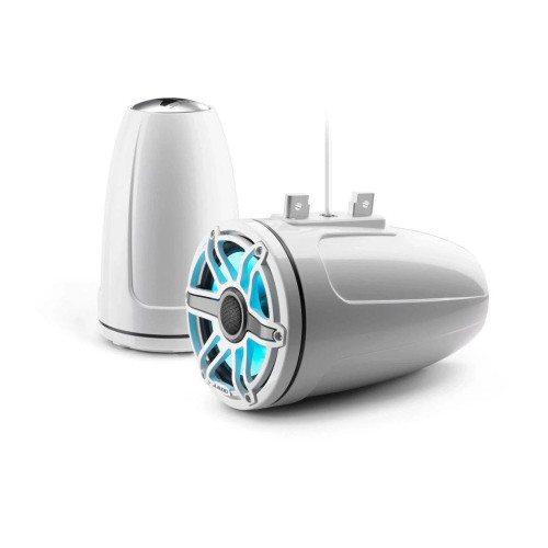 PartzBiz HD: 4414187-JL Audio 7.7 นิ้วระบบโคแอกเซียลทาวเวอร์แบบปิดสีขาวเงา W/กระจังหน้าสปอร์ต LED แบบ Transflective