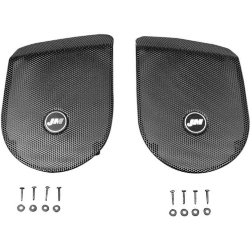 PartzBiz HD: 4414040-J&M Saddlebag Lid Speaker Grill ชุดสำหรับ Harley 98-13 FLH/T Boom Speaker Lids | HGRL-SD06