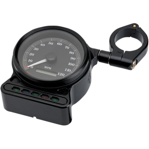 PartzBiz HD: 4414044-JOKER สีดำ Anodized ด้านข้าง SPEEDO Relocation วงเล็บ Harley Sportster XL 1995-2014 W/39 มม.10-319B