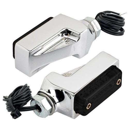 PartzBiz HD: 4414018-Joker Machine 05-311-3R Chrome Billet Turn Signals Red LED Smoke Lens Universal PartzBiz HD: 4414018-Joker Machine 05-311-3R Chrome Billet Turn Signals Red LED Smoke Lens Universal