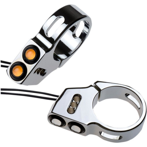 PartzBiz HD: 4413987-Joker Machine Chrome 49 มม. LED ด้านหน้า Rat Eye Amber Turn สัญญาณ Harley | 05-200-3C PartzBiz HD: 4413987-Joker Machine Chrome 49 มม. LED ด้านหน้า Rat Eye Amber Turn สัญญาณ Harley | 05-200-3C