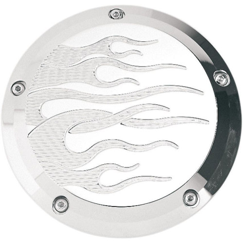 PartzBiz HD: 4413953-Joker Machine Chrome Flame 5 Hole Derby Cover สำหรับ Harley Twin Cam 99-16 | 06-99F PartzBiz HD: 4413953-Joker Machine Chrome Flame 5 Hole Derby Cover สำหรับ Harley Twin Cam 99-16 | 06-99F