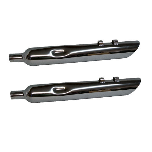 PartzBiz HD: 4413907-Jones Exhaust JAC430MC Full Boar Angle Cut Slip-On Muffler No Baffle 95-16 FLH PartzBiz HD: 4413907-Jones Exhaust JAC430MC Full Boar Angle Cut Slip-On Muffler No Baffle 95-16 FLH