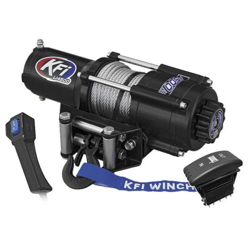 PartzBiz HD: 4413847-KFI U45-R2 4500lbs มาตรฐานอลูมิเนียม Winch w/Dash Switch & Remote UTV Off-Road ATV Jeep 573332 PartzBiz HD: 4413847-KFI U45-R2 4500lbs มาตรฐานอลูมิเนียม Winch w/Dash Switch & Remote UTV Off-Road ATV Jeep 573332