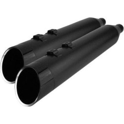PartzBiz HD DS18011448 - Khrome Werks 202855 HP Plus Black Edge 4.5" Slip-On Mufflers Harley TC FLH 96-16 | 202855 PartzBiz HD DS18011448 - Khrome Werks 202855 HP Plus Black Edge 4.5" Slip-On Mufflers Harley TC FLH 96-16 | 202855