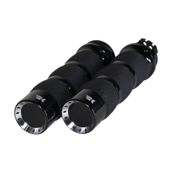 PartzBiz HD DS06302842 - Khrome Werks 500230 Air Cushion Turbine Handlebar Grips Harley Cable Throttle