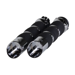 PartzBiz HD DS06302846 - Khrome Werks Avon 500270 Chrome Air Cushion Edge Handlebar Grips Harley Cable Throttle PartzBiz HD DS06302846 - Khrome Werks Avon 500270 Chrome Air Cushion Edge Handlebar Grips Harley Cable Throttle