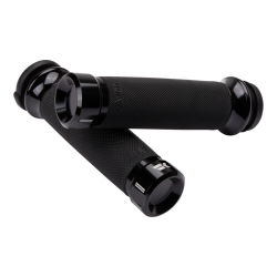 PartzBiz HD DS06303075 - Khrome Werks Avon Contour Klassic Black Hand Grips for Harley Fly By Wire Throttle | 500180 PartzBiz HD DS06303075 - Khrome Werks Avon Contour Klassic Black Hand Grips for Harley Fly By Wire Throttle | 500180