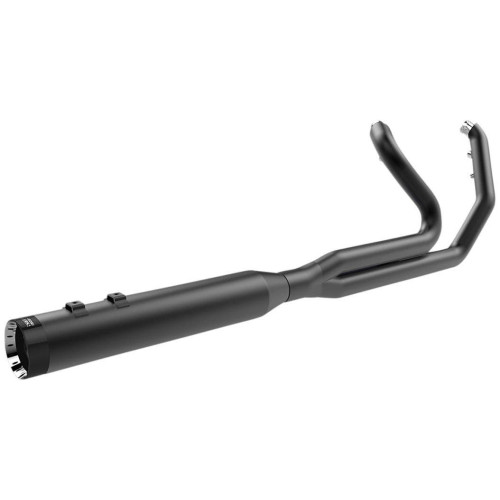 PartzBiz HD: 4413767-Khrome Werks Black ท่อไอเสีย Outlaw 2-1 4.5” Harley Touring 09-16 No Tip | 200785